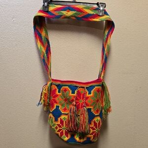 Wayuu Indigenous Woven Mochila Bag | Made in Colombia | Boho Crossbody